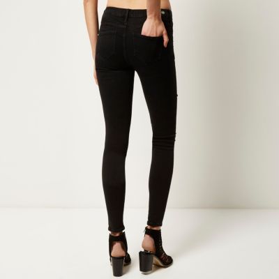 Black super ripped Molly jeggings